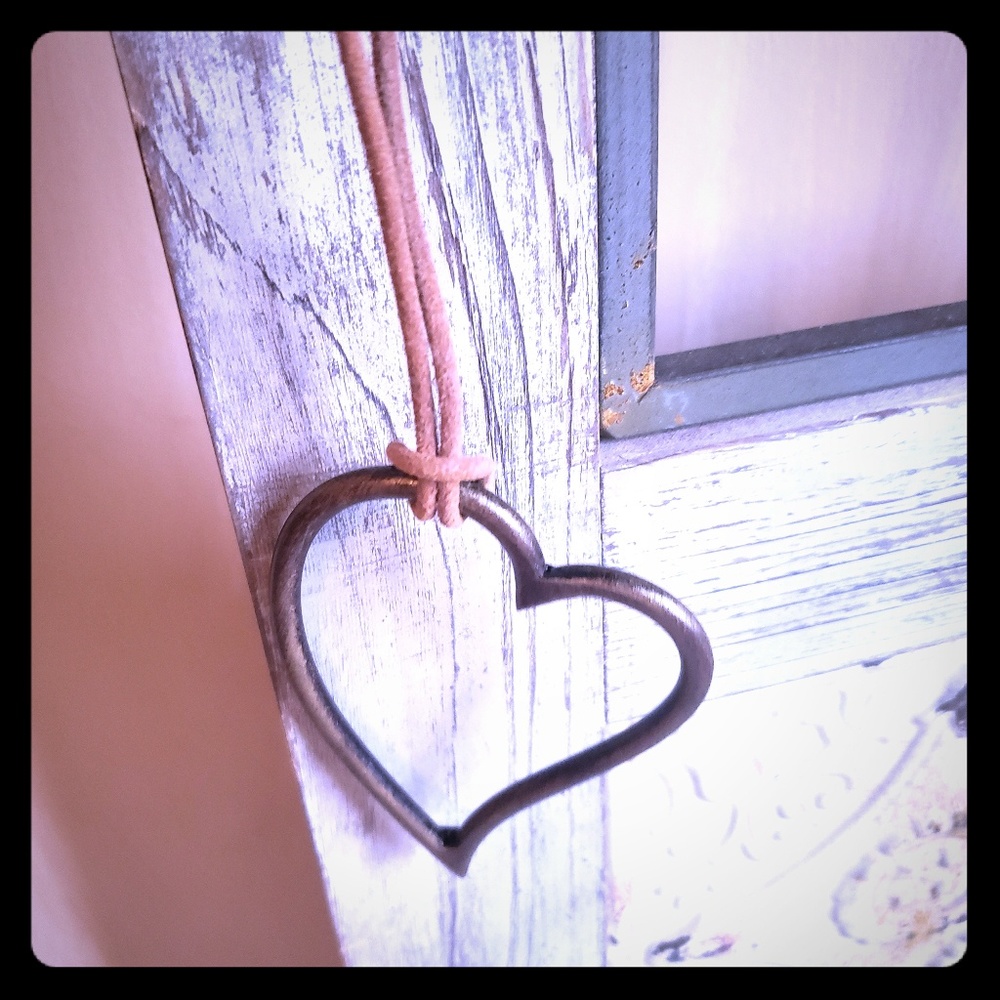Heart pendant with suede rope chain